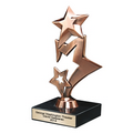 Small Cascade Metal Stars Award on Genuine Italian Marble Base